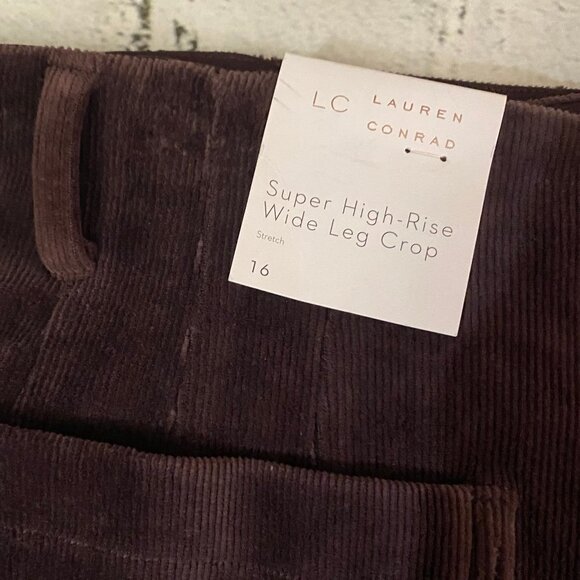 Lauren Conrad High Rise Wide Leg Cropped Pants 16 - Picture 12 of 13